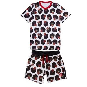 NWOT Adidas Skateboarding Na-Kel White / T-shirt and Shorts Set - XL